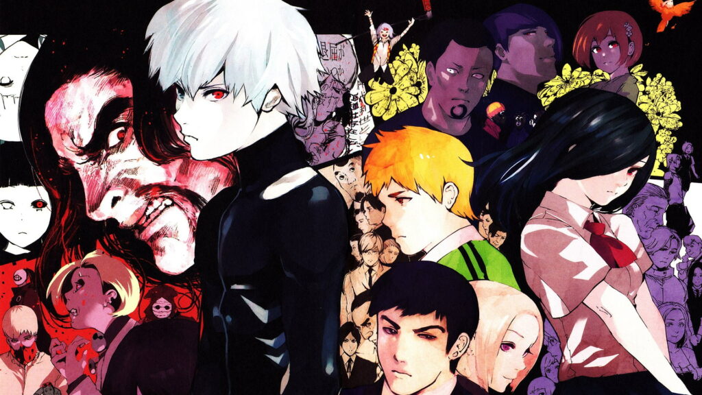 Unmasking Tokyo's Dark Romance: Captivating HD Anime Wallpaper featuring Ken Kaneki and Touka Kirishima