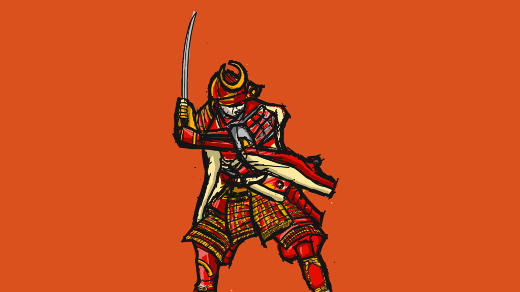 Samurai Serenity: A Minimalist Masterpiece Capturing the Essence of Japanese Fantasy Wallpaper