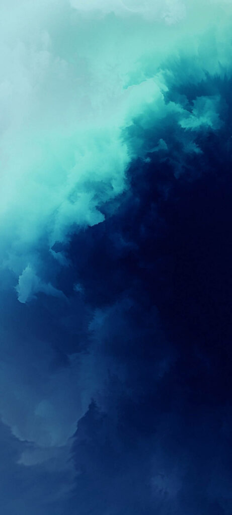 Dreamy Skies: Dark Blue Clouds Illuminate the Oneplus 9 Pro Screen Wallpaper
