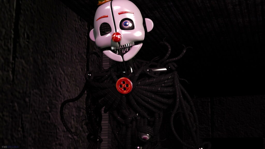 Ennard's Menacing Presence: A Frightful HD Wallpaper from Five Nights at Freddy's Sister Location (FNAF)