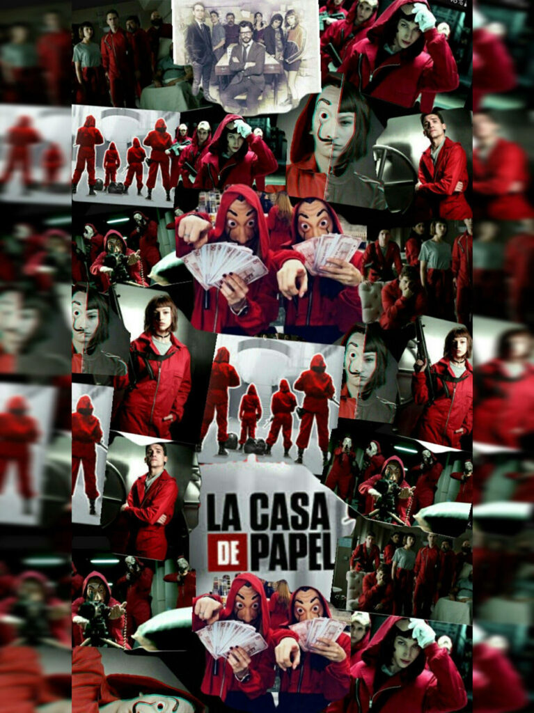 Enigmatic Reflections: Exploring Money Heist's World Through a Distorted Mirror Wallpaper