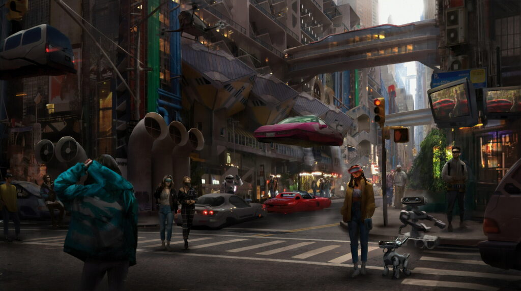 Visions of Tomorrow: Immerse in the Futuristic Realm Wallpaper