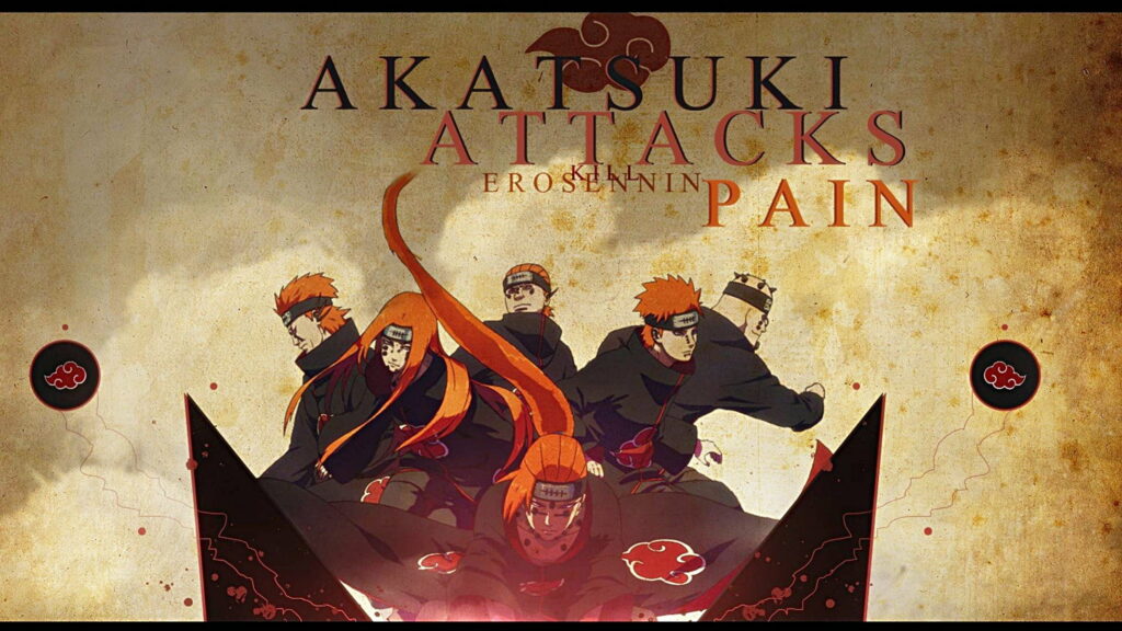 Indomitable Agony: Rinnegan's Tendo Invokes Pain in Akatsuki - HD Wallpaper Background