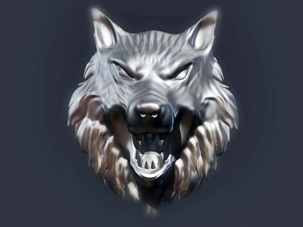 Epic 3D Wolf Head Wallpaper: Fierce Design for Stunning Screens