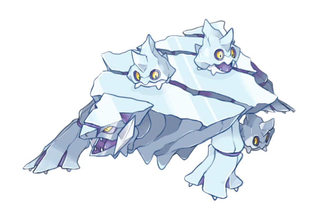 Imposing Avalugg Wallpaper: Fierce Ice Pokémon Illustration