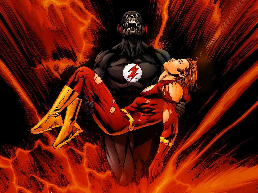 Epic Barry Allen vs. Black Flash Wallpaper: Fiery Action Background