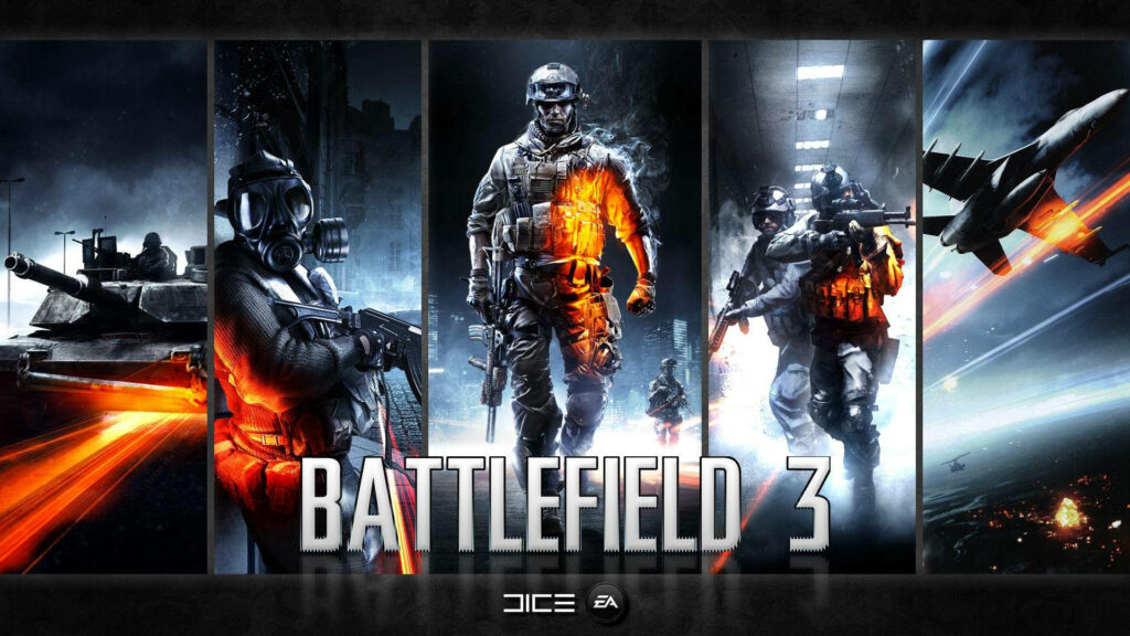 Epic Battlefield 3 Wallpaper: Action-Packed Gaming Poster Background