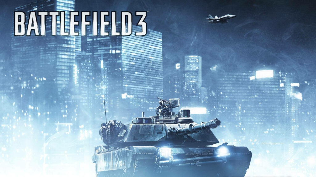 Epic Battlefield 3 Wallpaper: Urban Scene with Tank & Jet in Action