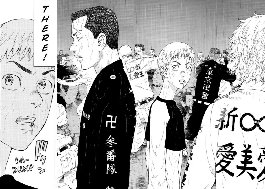 Monochrome Momentum: Tokyo Revengers Manga Scene Unveiled Wallpaper
