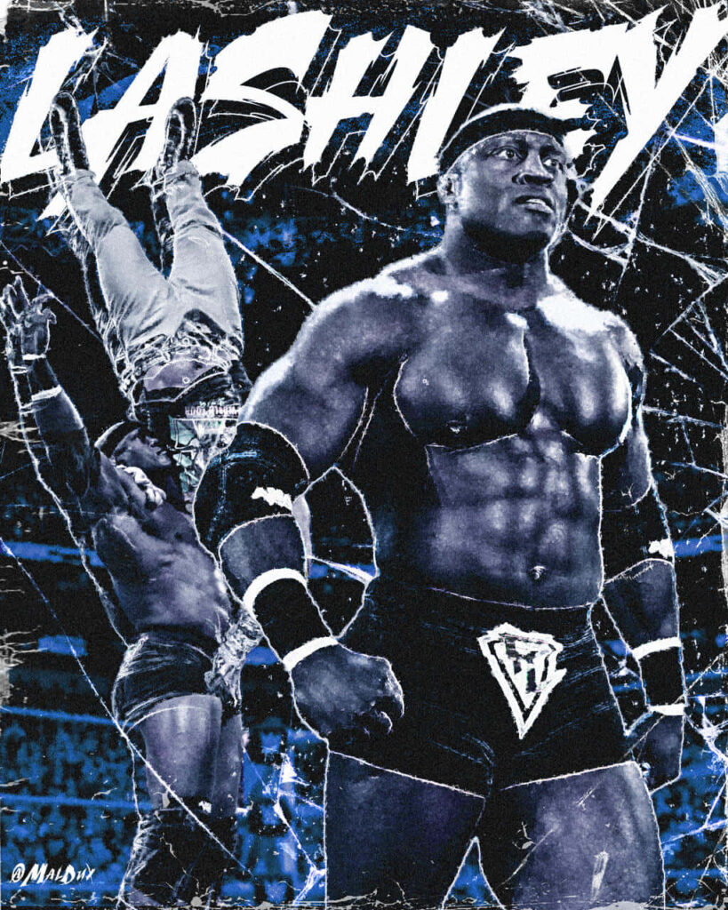 Bobby Lashley powerful wrestling pose epic fan edit dynamic action shots intense wallpaper