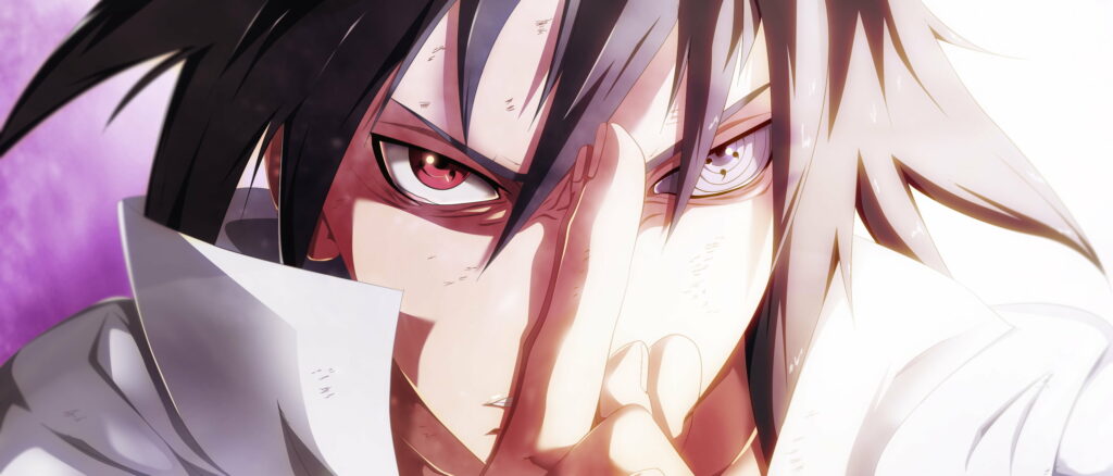 Naruto's Eternal Rival: A Captivating Artwork Featuring Sasuke Uchiha in HD Wallpaper