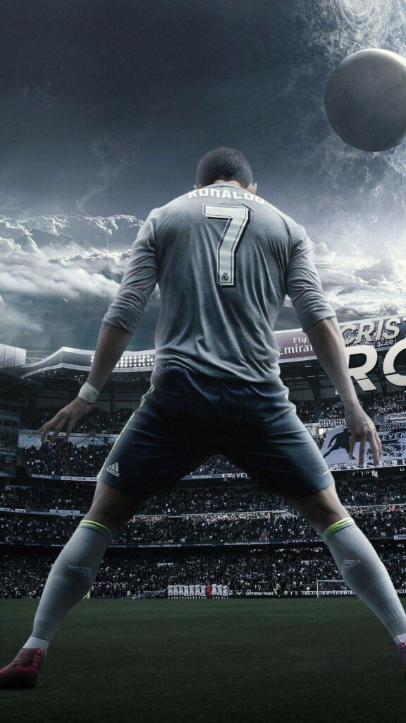 Cinematic Cristiano Ronaldo iPhone Wallpaper - Number 7 in Action