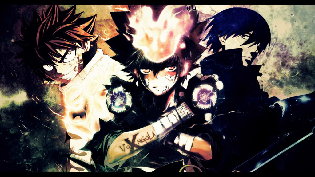 Epic Fairy Tail & Hitman Reborn Crossover Wallpaper - Bold Art Design