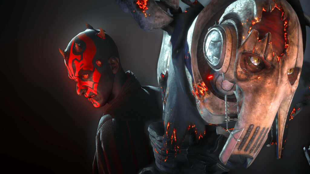 Epic Star Wars Wallpaper: Darth Maul & General Grievous in Action
