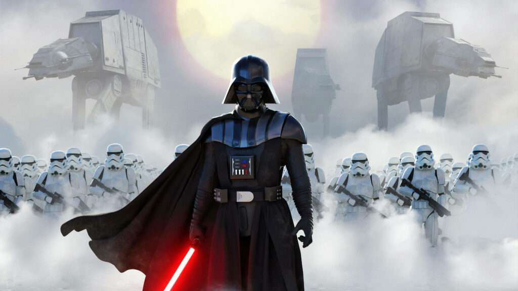 Epic Darth Vader Wallpaper: Stormtroopers & AT-ATs in 4K
