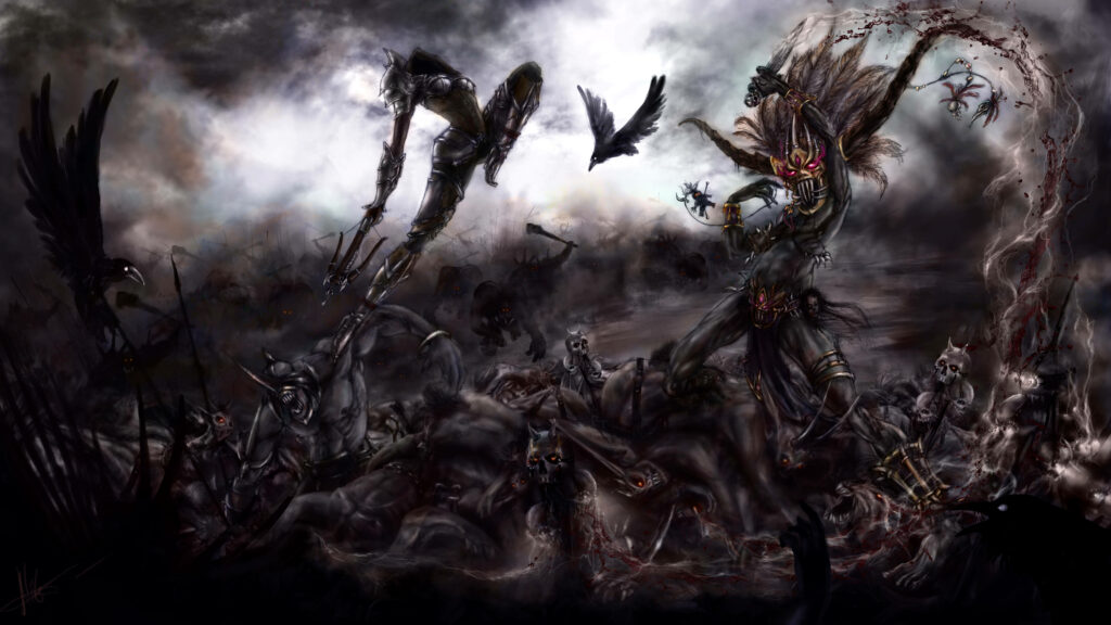 Demon's Lair Wallpaper: Intense Diablo III Scene with Chaos