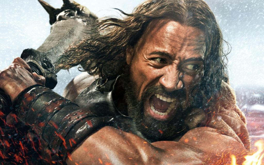 Dwayne Johnson as Hercules: Powerful Physique Wallpaper Background