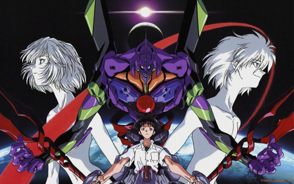 Emblem of Power: NERV Headquarters Soars as Neon Genesis Evangelion Ignites Wallpaper