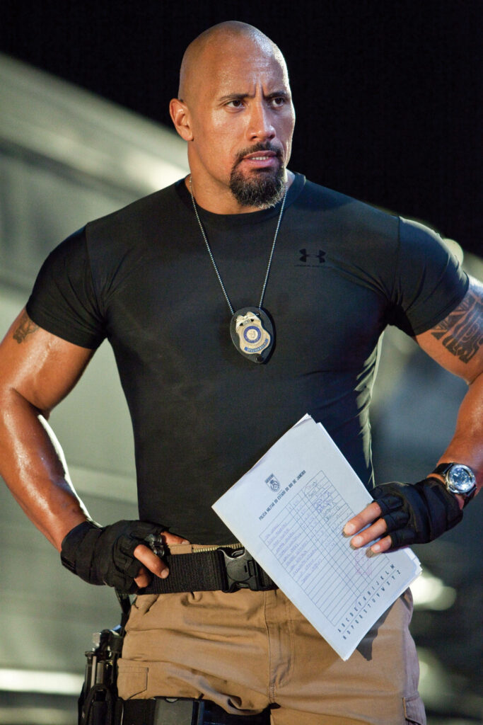 Dwayne Johnson as Luke Hobbs in Fast Five - Wallpaper Background