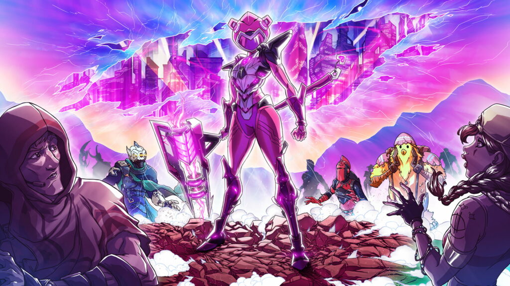 Cool Fortnite Gaming: Dive Into the HD Realm of Epic Backgrounds Wallpaper