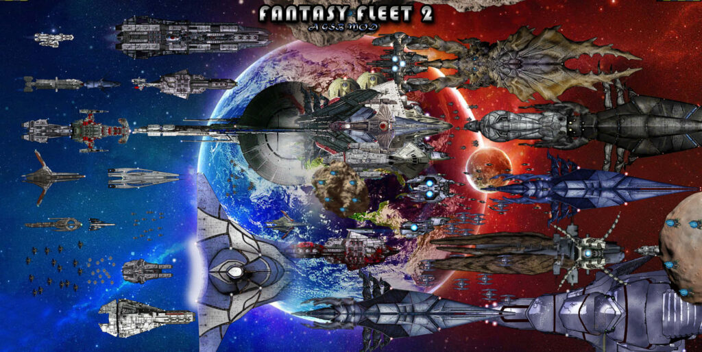 Epic Spaceship Battle Wallpaper: Futuristic Action in Cosmic Setting