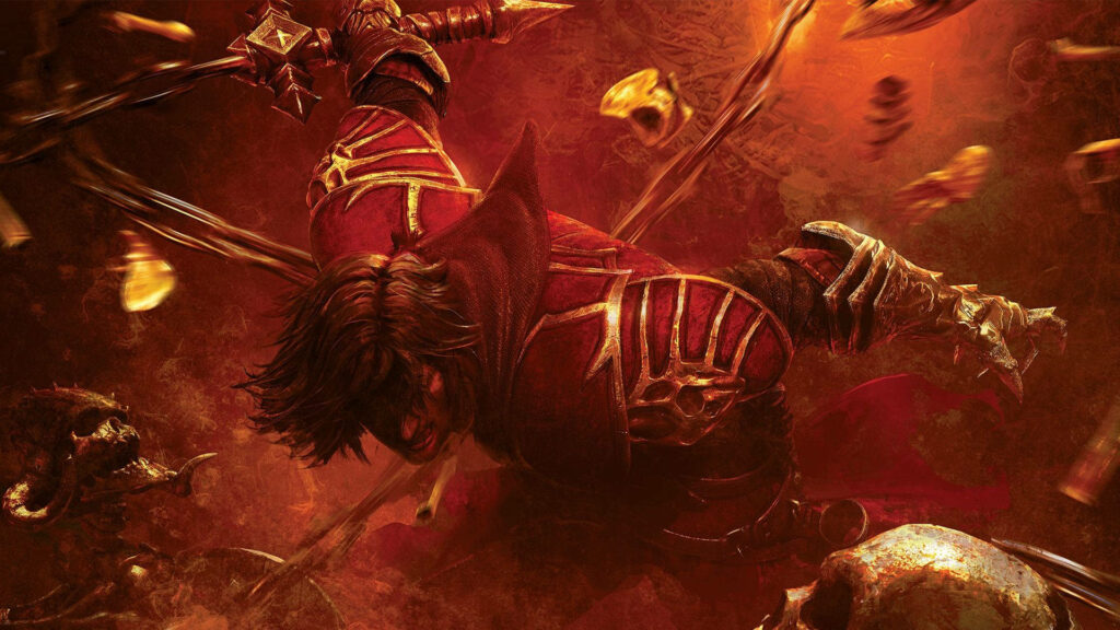 Intense Gabriel Belmont Wallpaper: Fiery Adventure & Legendary Setting