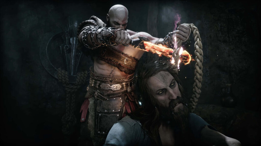 Epic God of War Ragnarok Wallpaper: Kratos & Atreus in Combat