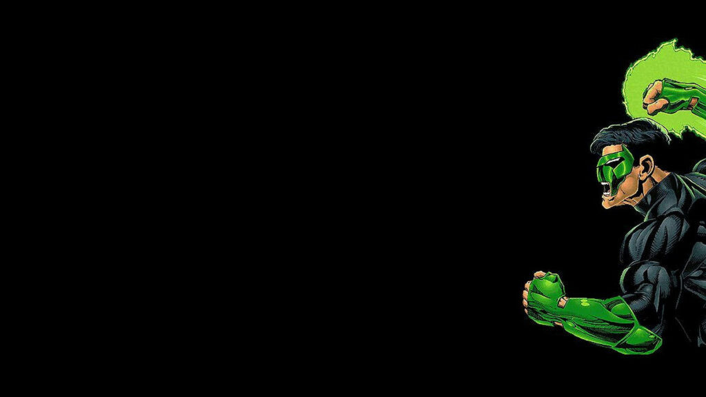Powerful Green Lantern Wallpaper: Radiating Willpower on Black