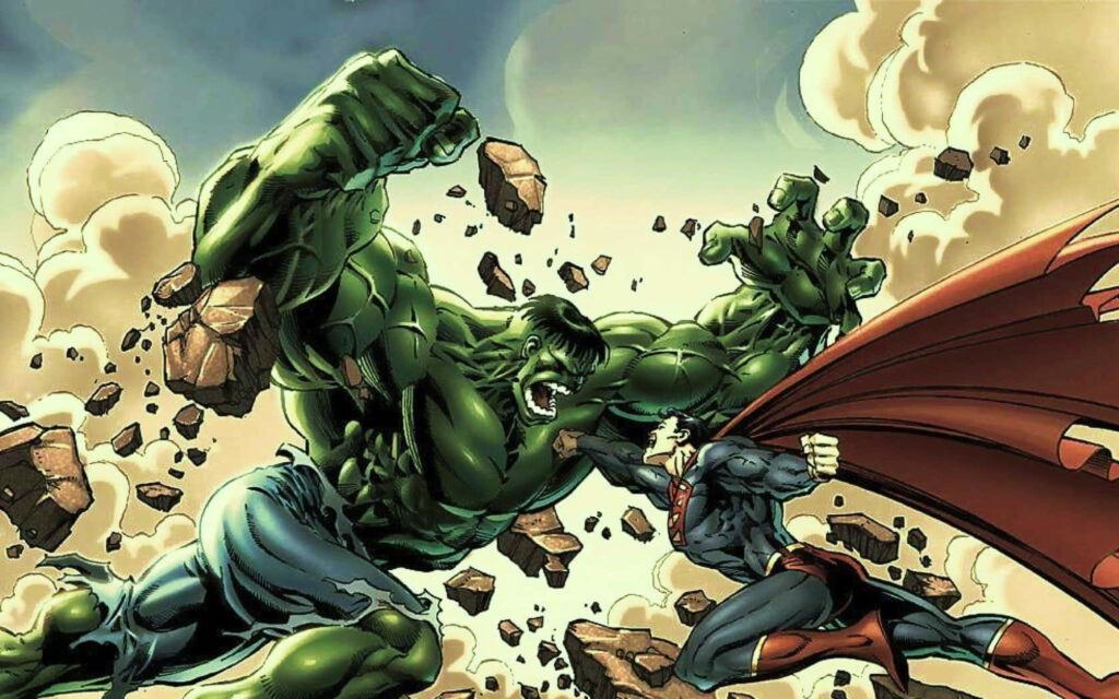 Epic Hulk Battle Wallpaper: Intense Action & Strength in Scene
