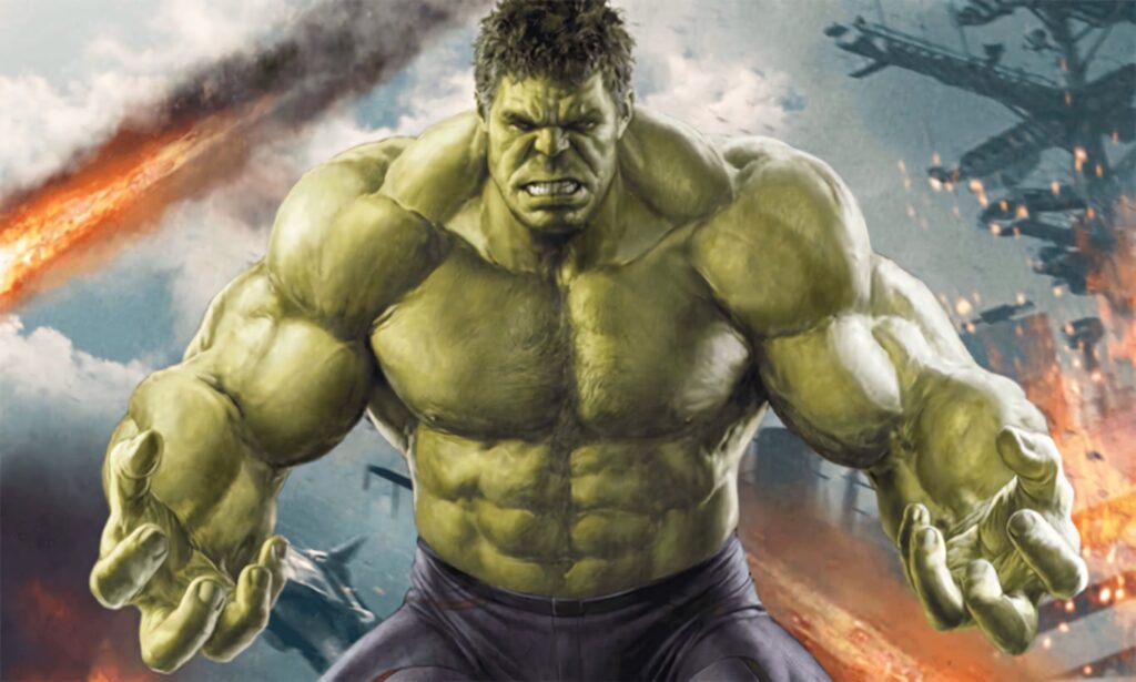 Fierce Hulk Wallpaper: Power in Battle Amid Explosions & Jets