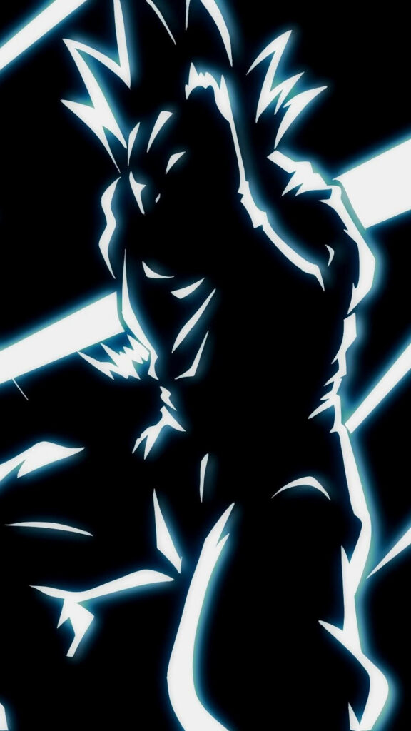 Radiant Black Goku: An Electrifying Mobile Wallpaper