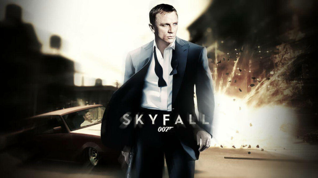 Stunning Skyfall Wallpaper: Iconic James Bond in Action-Packed Scene