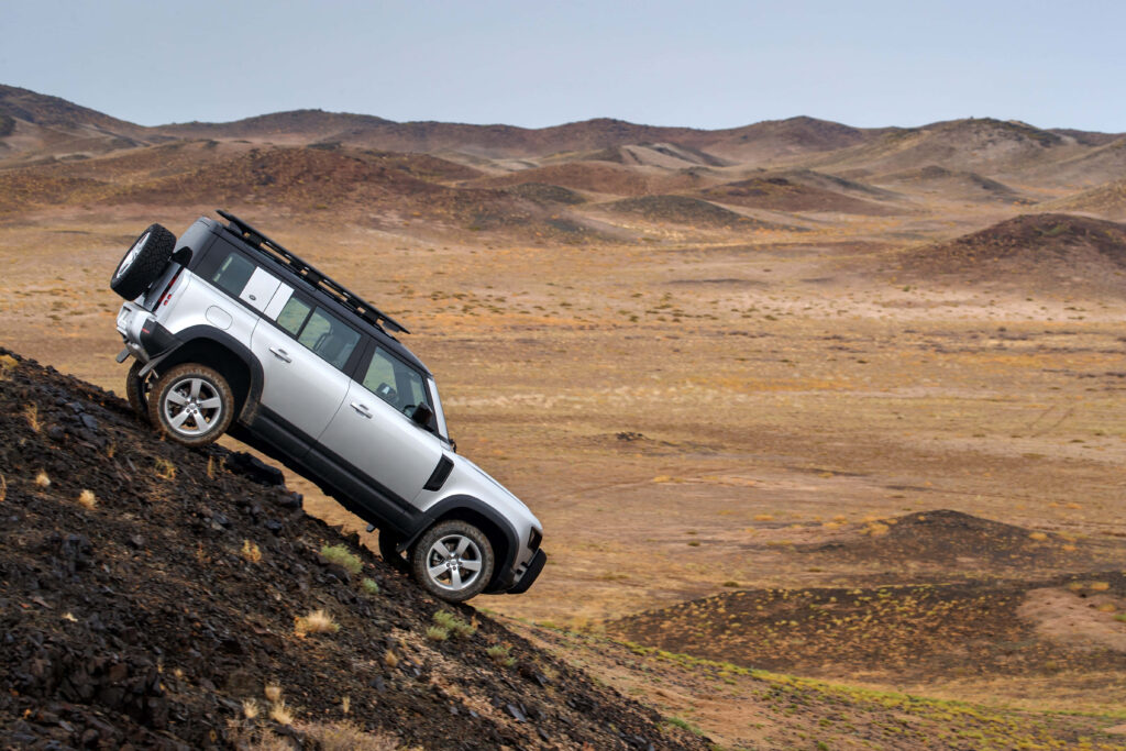 Off-Road Adventure: Land Rover Defender Wallpaper Background