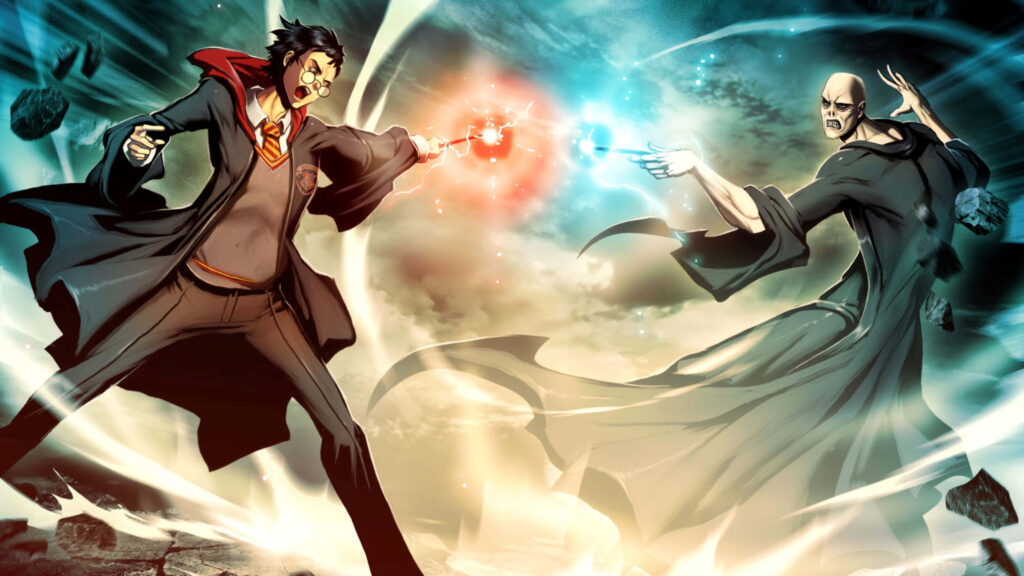 Epic Harry Potter vs Voldemort 4K Wallpaper: Enchanting Action Background