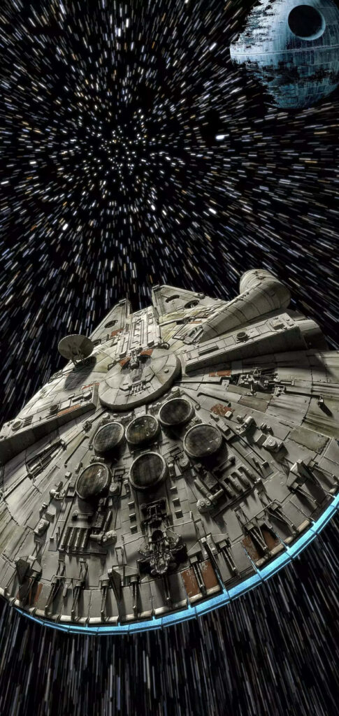 Millennium Falcon Hyperspace Wallpaper: Epic Galactic Adventure