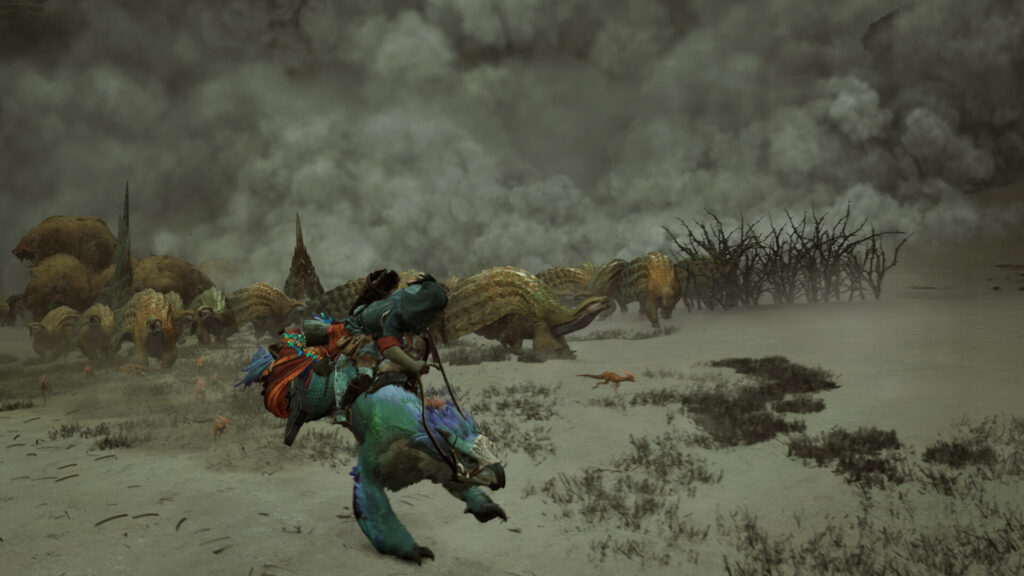 Epic Monster Hunter Wilds Wallpaper: Hunter & Beasts in Action