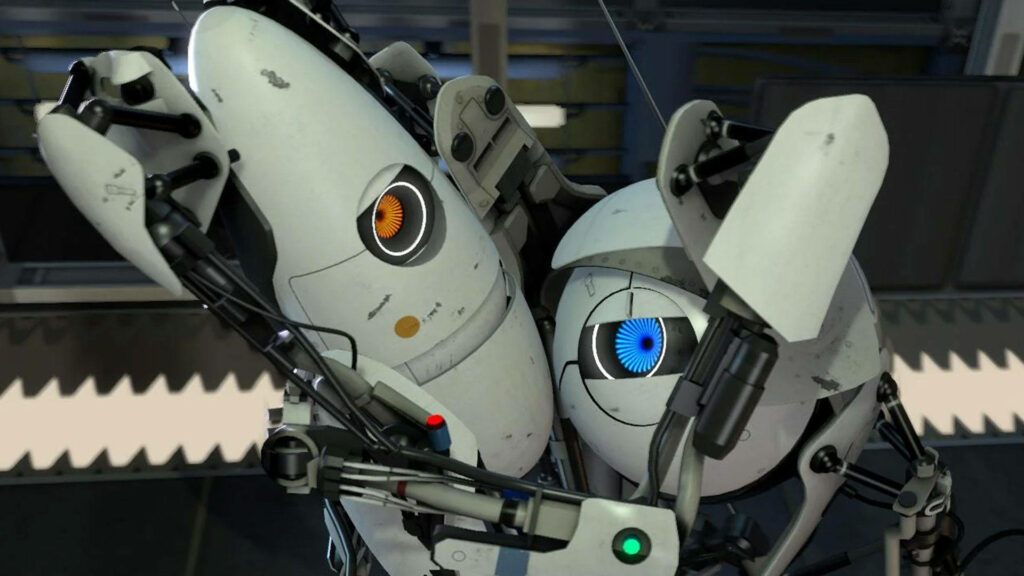Heartfelt Atlas & P-body Wallpaper: Perfect for Portal 2 Fans