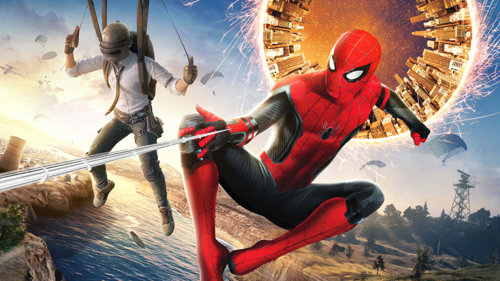 Vivid Spider-Man Wallpaper: Action-Packed No Way Home Scene
