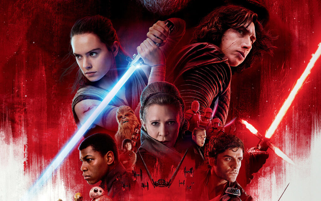 Epic Jedi Wallpaper: Iconic Lightsaber Battle in Red & Black