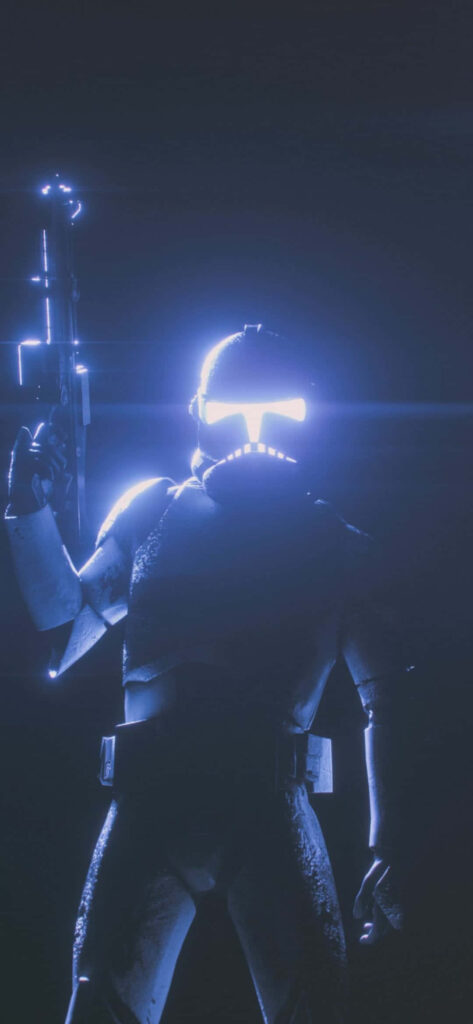Futuristic Blue Stormtrooper Wallpaper for iPhone XS Max