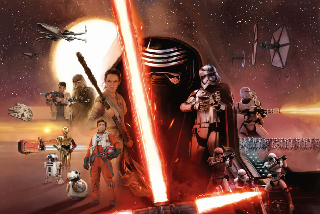 Epic Star Wars: The Force Awakens Cast Wallpaper Background