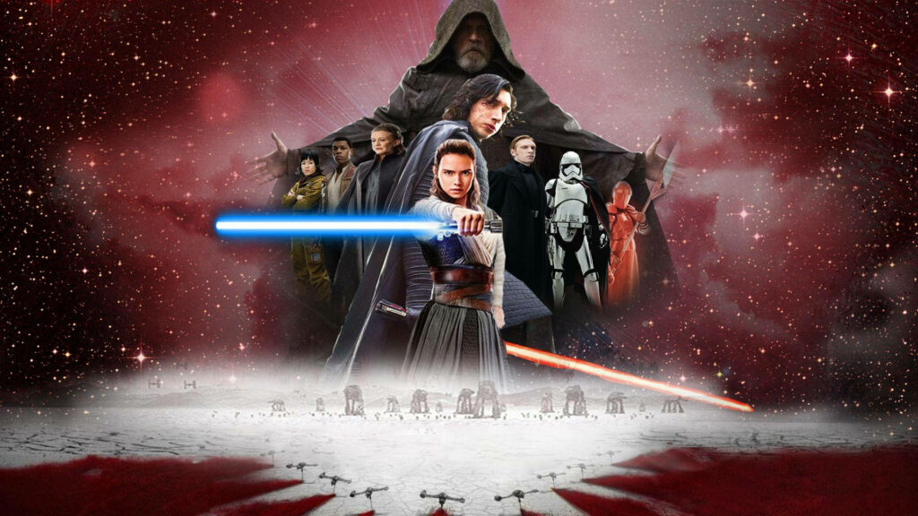 Epic Star Wars: The Last Jedi Wallpaper - Rey, Kylo, Luke & AT-M6