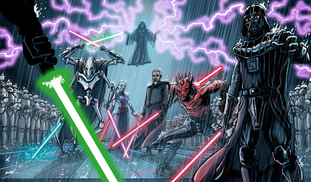 Epic Star Wars Villains Wallpaper: Grievous, Vader & More
