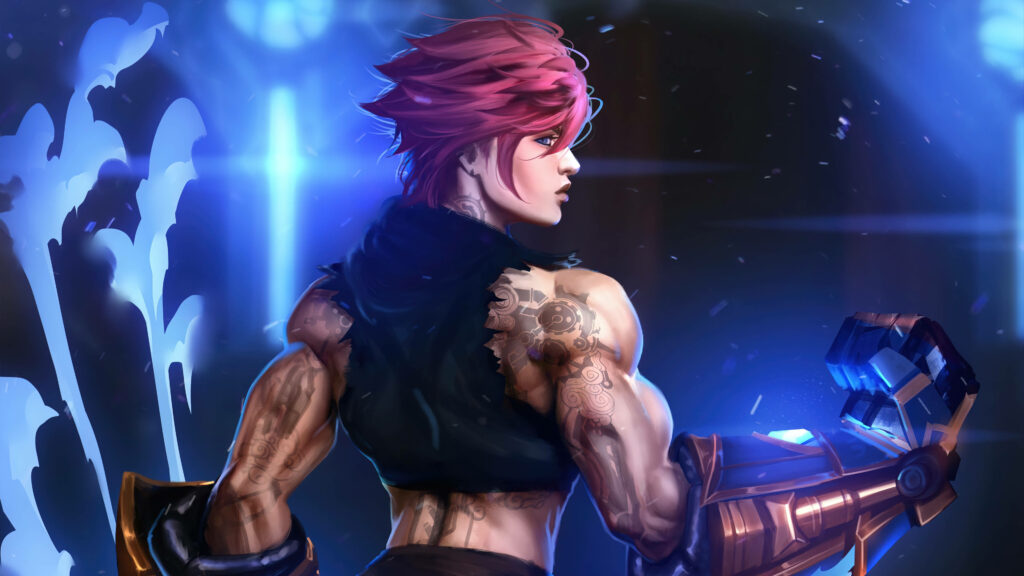 Vi from Arcane: League of Legends - Dynamic Wallpaper Background