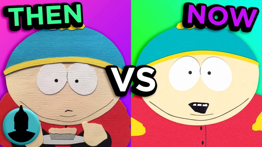 Eric Cartman: Then vs Now - Vibrant South Park Wallpaper Background