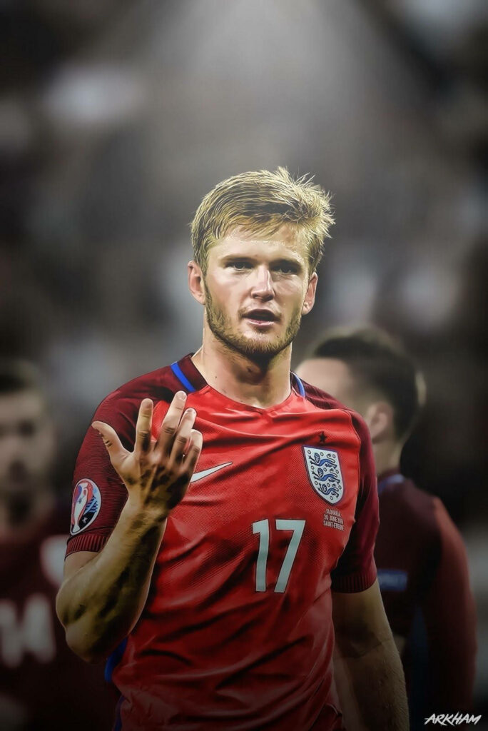 Eric Dier England football player in action showing focus and athleticism on the field Wallpaper