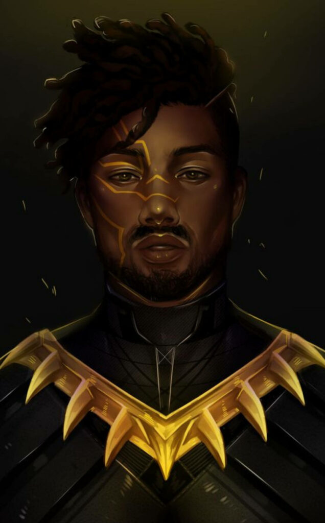 Powerful Portrayal: Michael B. Jordan's Captivating Artistry as Erik Killmonger in Black Panther Wallpaper