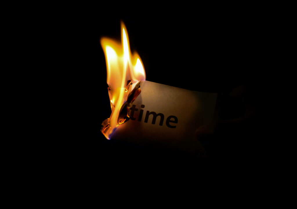 Time's Inferno: Burning the Essence of Darkness Wallpaper