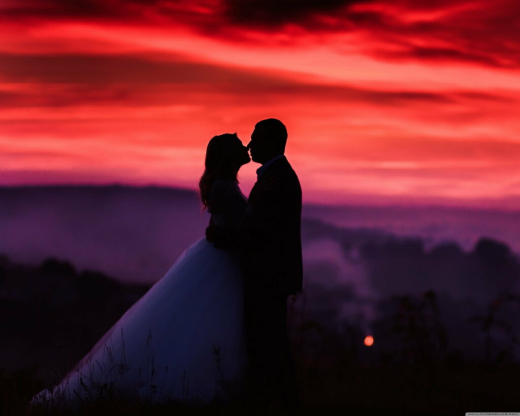 Eternal Romance: A Captivating HD Wallpaper of Two Bonito Lovers