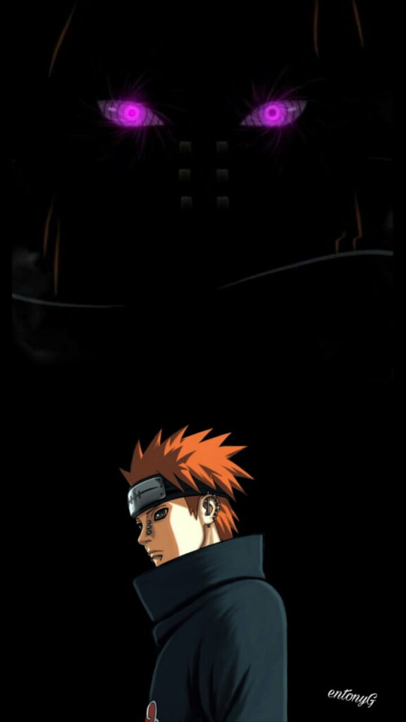 Eyes of Agony: A High-Definition Naruto Wallpaper embracing Pain